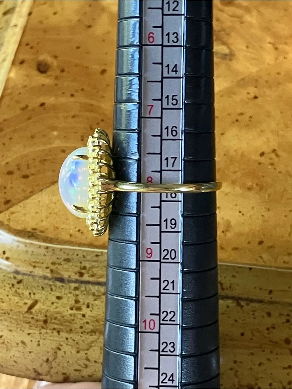 Natural Ethiopian Opal Sterling Silver Ring Size 8
